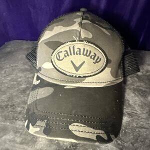 Callaway Golf Hat Cap Camouflage Camo Adjustable Mesh Snapback Trucker